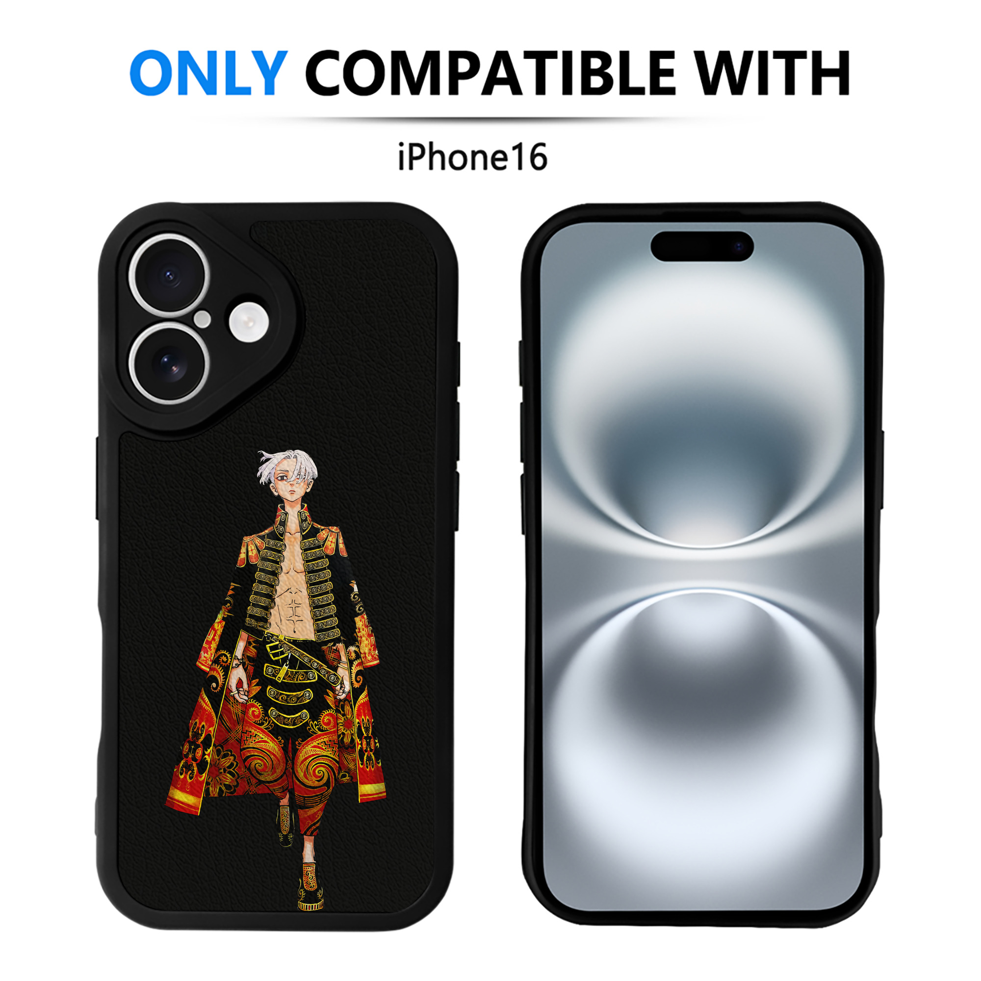 （画像用） 東京リベンジャーズ Tokyo Revengers 【iPhone 16シリーズ対応】シリコンスマホケース（レザー調） 材質：シリコン